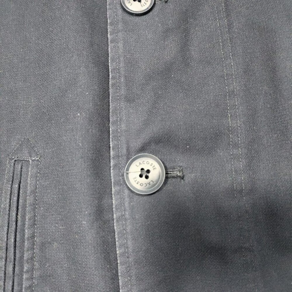 Lacoste Mens Blue Repellant Over Coat  Zip Away Hood BH1525 XL - Picture 13 of 16